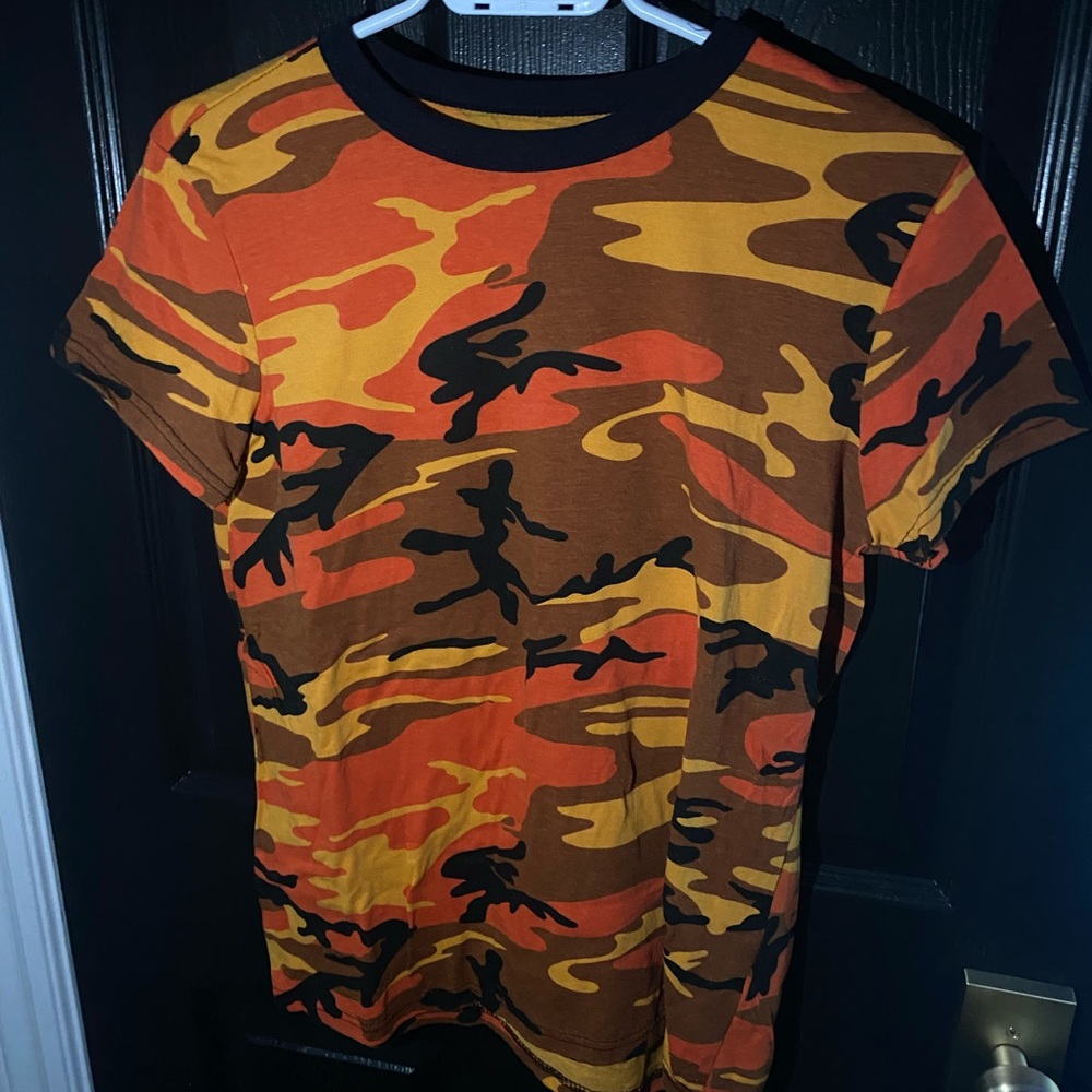 Rothco Men's Camouflage T-Shirt - Orange and Black